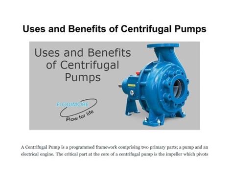 benefit of centrifugal pump|centrifugal pump uses and applications.